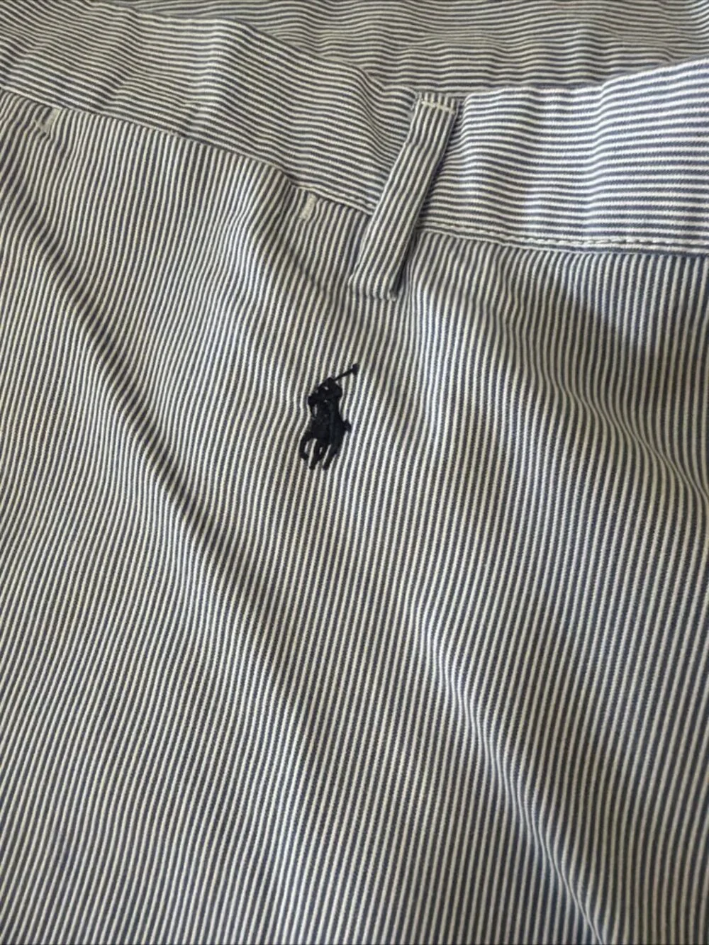 Polo Ralph Lauren Mens 42  Prospect Shorts Seersucker Blue White Pony Logo